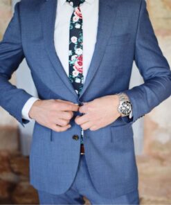 Navy Blue Velvet Blazer
